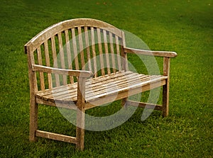 Wooden Park Bench