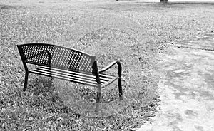 wooden park bench at the public park image