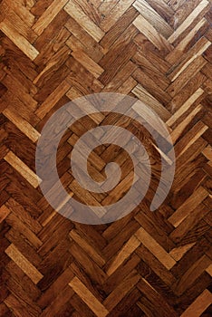 Wooden parquet on the floor