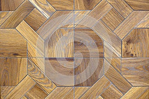 Wooden parquet floor boards