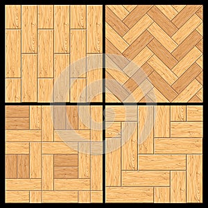 Wooden Parquet, Hardwood Flooring Vector Pattern