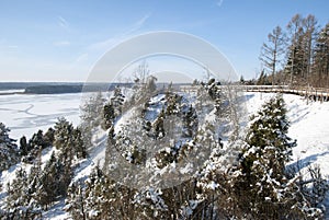 Wooden Path Along The River