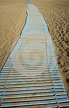Wooden path in Falasarna beach