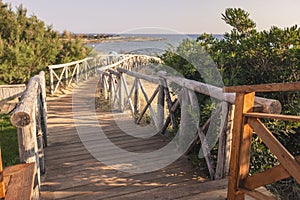 Wooden path leading to the beach