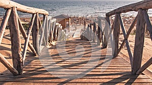 Wooden path leading to the beach