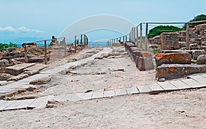 Wooden path in Tharros