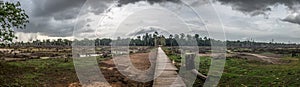 Wooden path towards Neak Pean temple angkor wat