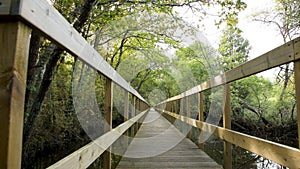 Wooden pathway in Lagoas de Bertiandos photo