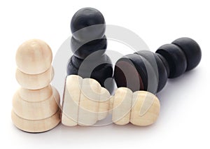 Wooden pawn for chess game