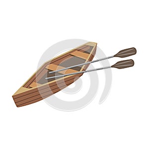 Wooden Peddle Type Of Boat Icon