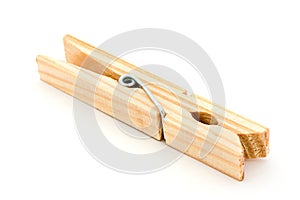 Wooden peg over white