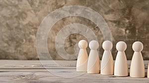 Wooden Pegs on Wooden Table