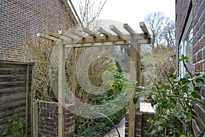 Wooden pergola arch naturel wooden garden pergola arch