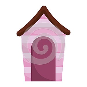 Wooden pet house cartoon isolated white background design