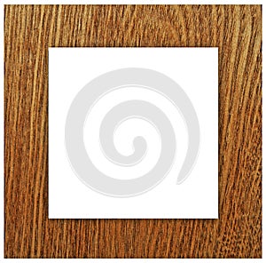 Wooden photo frame as background