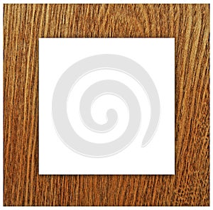 Wooden photo frame as the background