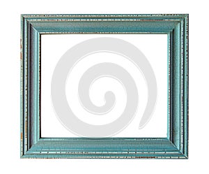 Wooden photo frame empty Isolated on white background