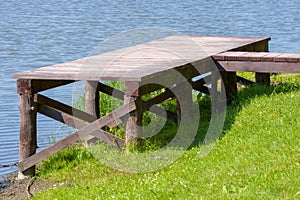 A wooden pier