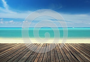 Wooden pier on the beach