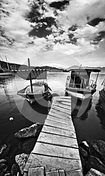 Wooden Pier and Boat