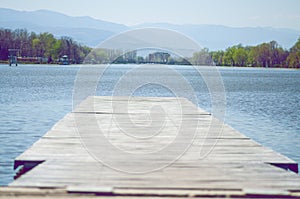 Wooden Pier In Lake