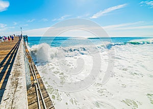 Wooden pier in Pacific Beach