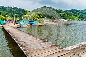 Wooden pier in Portobelo, Pana