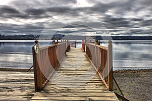 Wooden pier in Puerto Octay, Chile