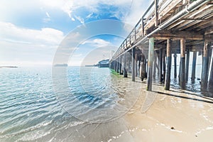 Wooden pier in Santa Barbara shore