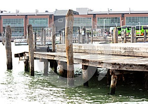 Wooden pier in Venice