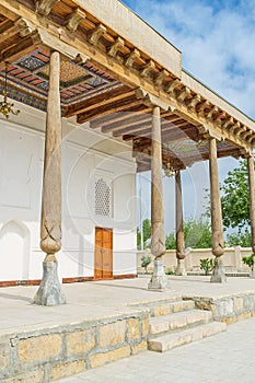 The wooden pillars of Khakim Kushbegi Mosque photo