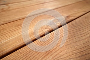 Wooden pine board surface with blur effect