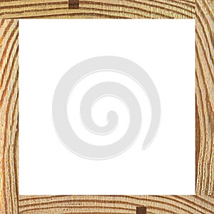 Wooden pine marquetry frame, wooden frame made of a combination of different woods