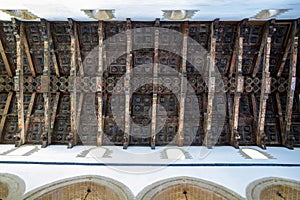 wooden plafond of the Cathedral of Saint Gerlandof