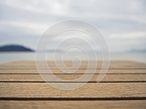 Wooden Plank Island seaside Summer background