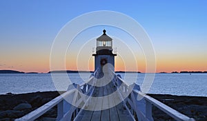 Wooden Plank walkway leading out the Marshall Point Lighthouse a