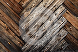 Wooden planks, herringbone pattern, planking, old boards background texture