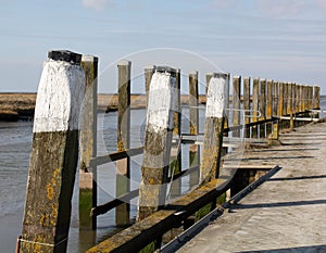 Wooden poles