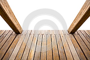 Wooden porch isolated