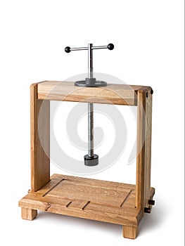 Wooden press for cheese