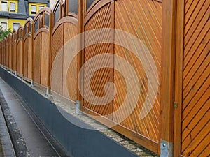 Wooden privacy fence