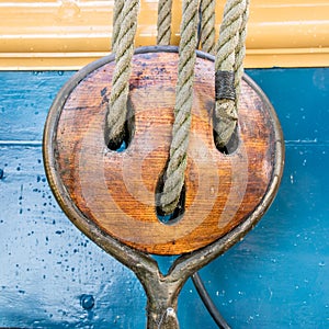 Wooden pulley