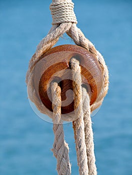 Wooden pulley