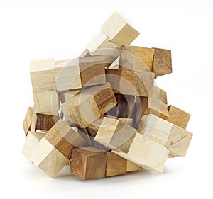 Wooden puzzle block game