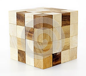 Wooden puzzle block game