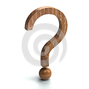 Wooden question mark