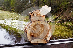 Wooden rabbit, Lithuania, Rumsiskes