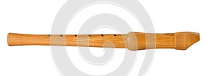 Wooden Recorder, Isolated