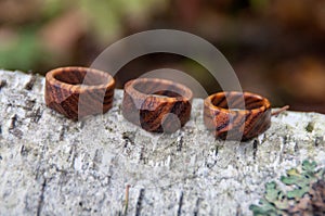 Wooden rings jewel hand made