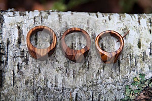 Wooden rings jewel hand made